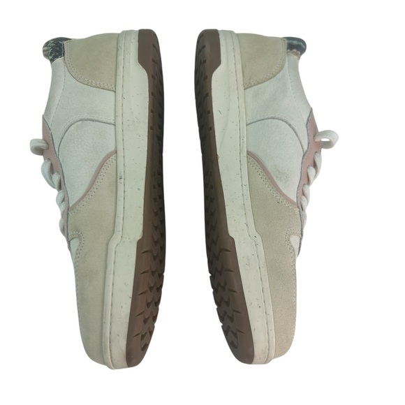 Madewell MWL Court Sneaker Colorblock Pink Cream Suede Snakeskin Leather Women 7 - Picture 12 of 12